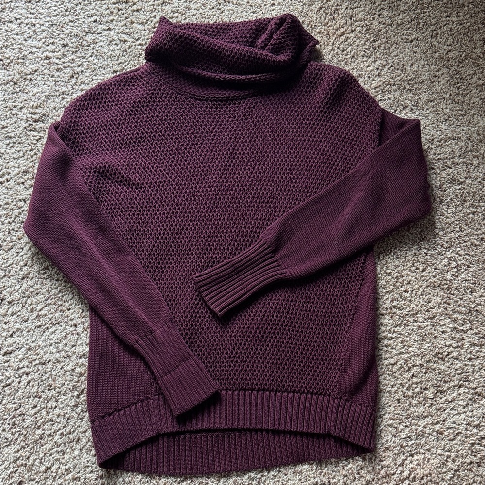 Athleta Deep Maroon Turtle Neck Sweater